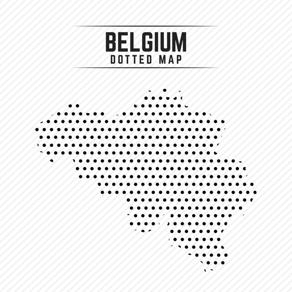 prickad karta över Belgien vektor