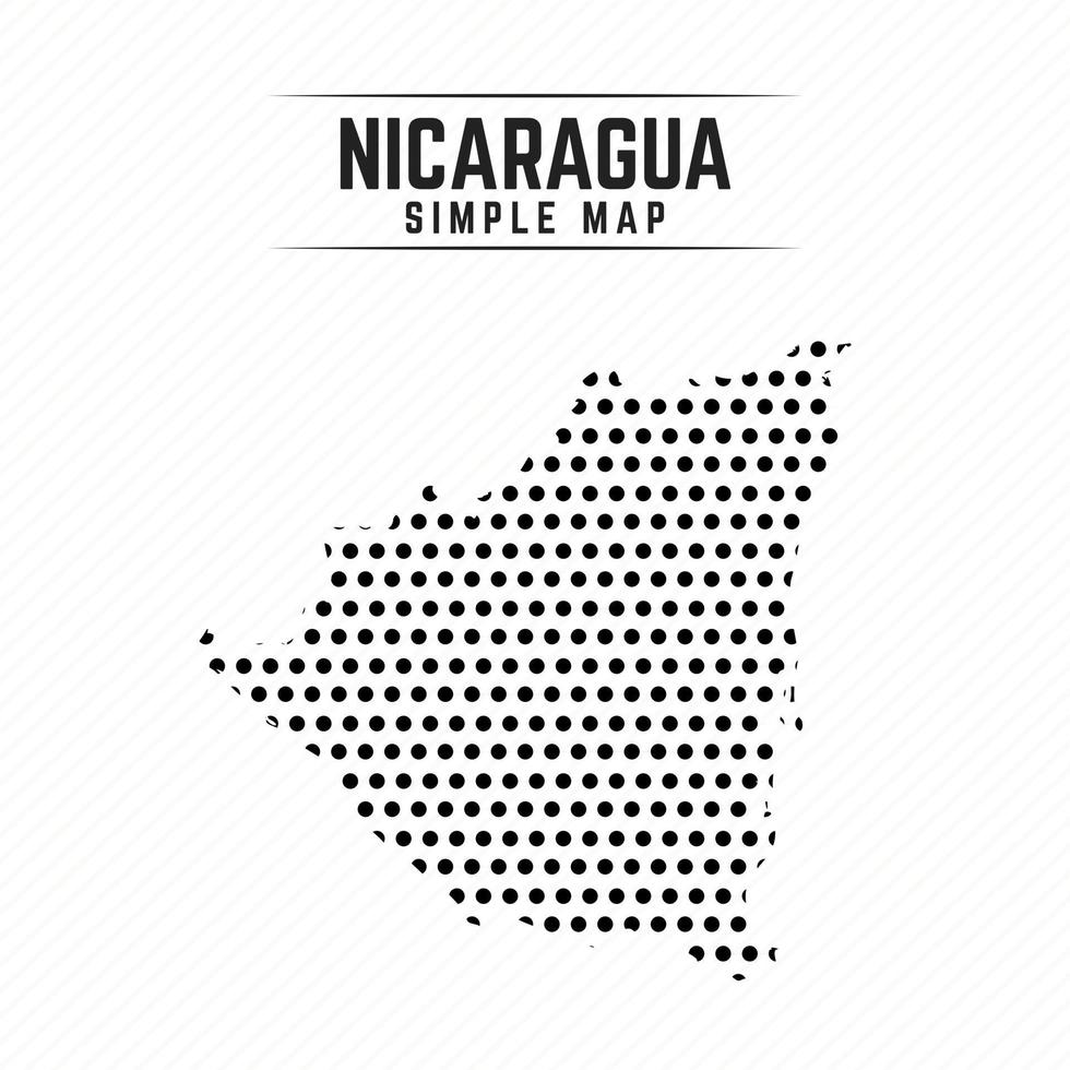 prickad karta över nicaragua vektor