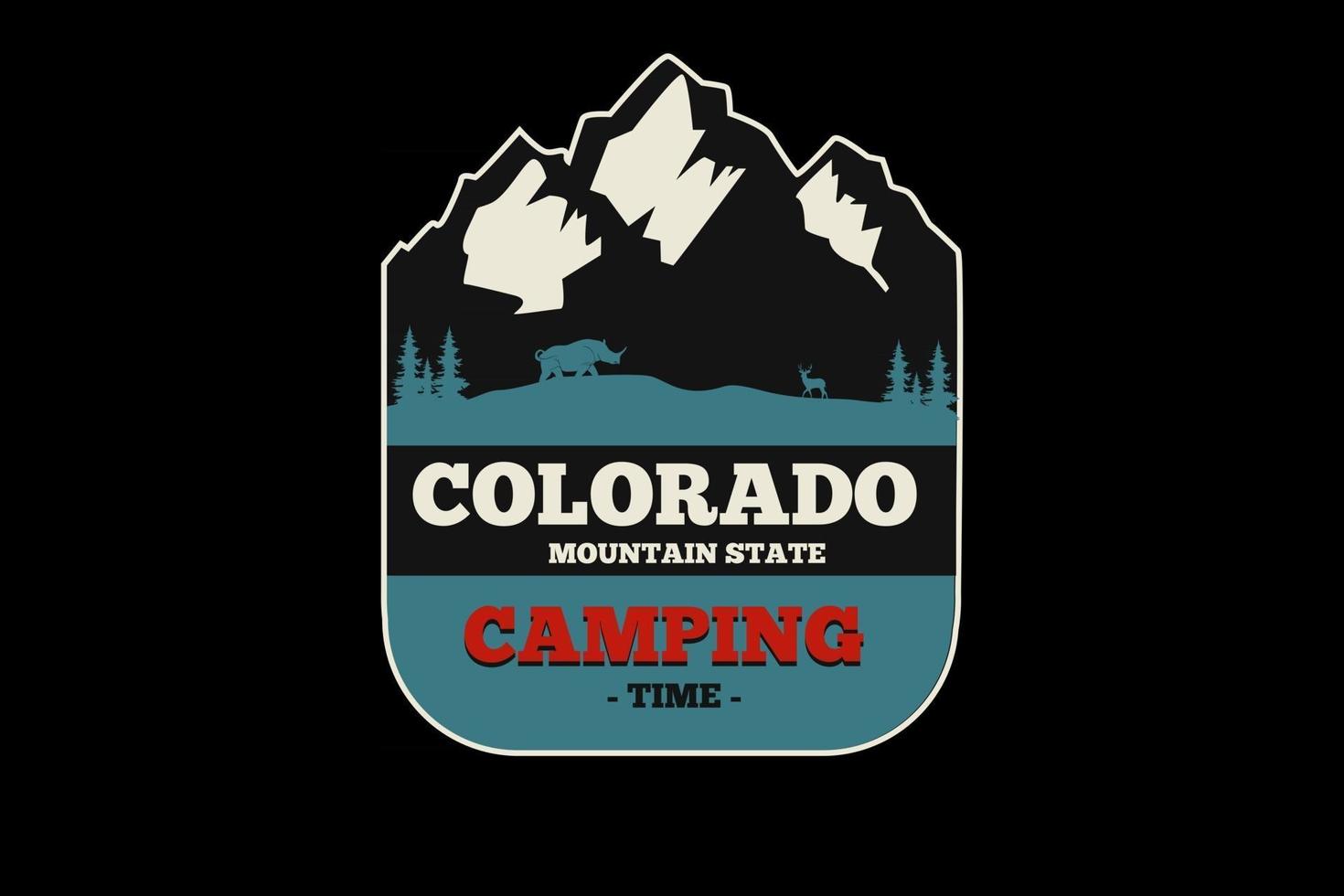 Colorado Mountain State Silhouette Design vektor