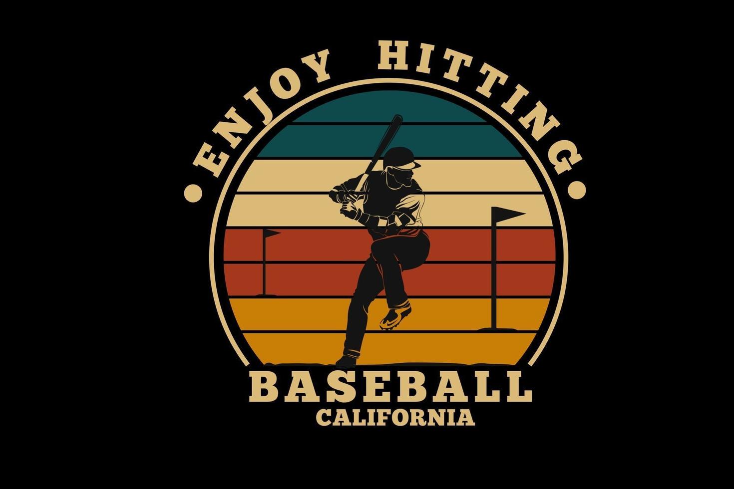 baseboll Kalifornien silhuett design vektor