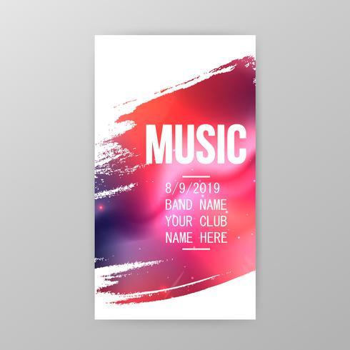 Musikparteiplakat, Partyfliegerschablonen-Vektorillustration vektor