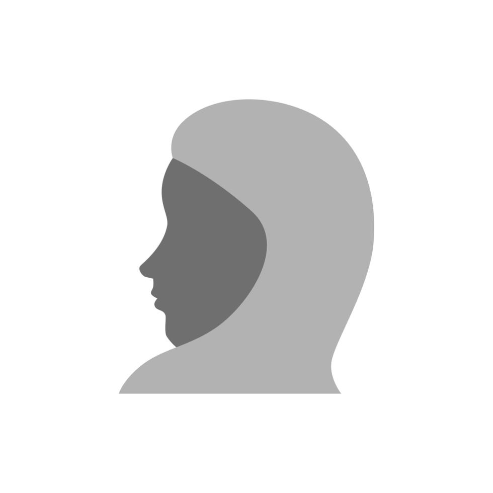 Profil einer islamischen Frau mit traditioneller Burka vektor