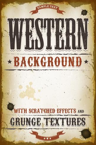Vintage Western Hintergrund vektor
