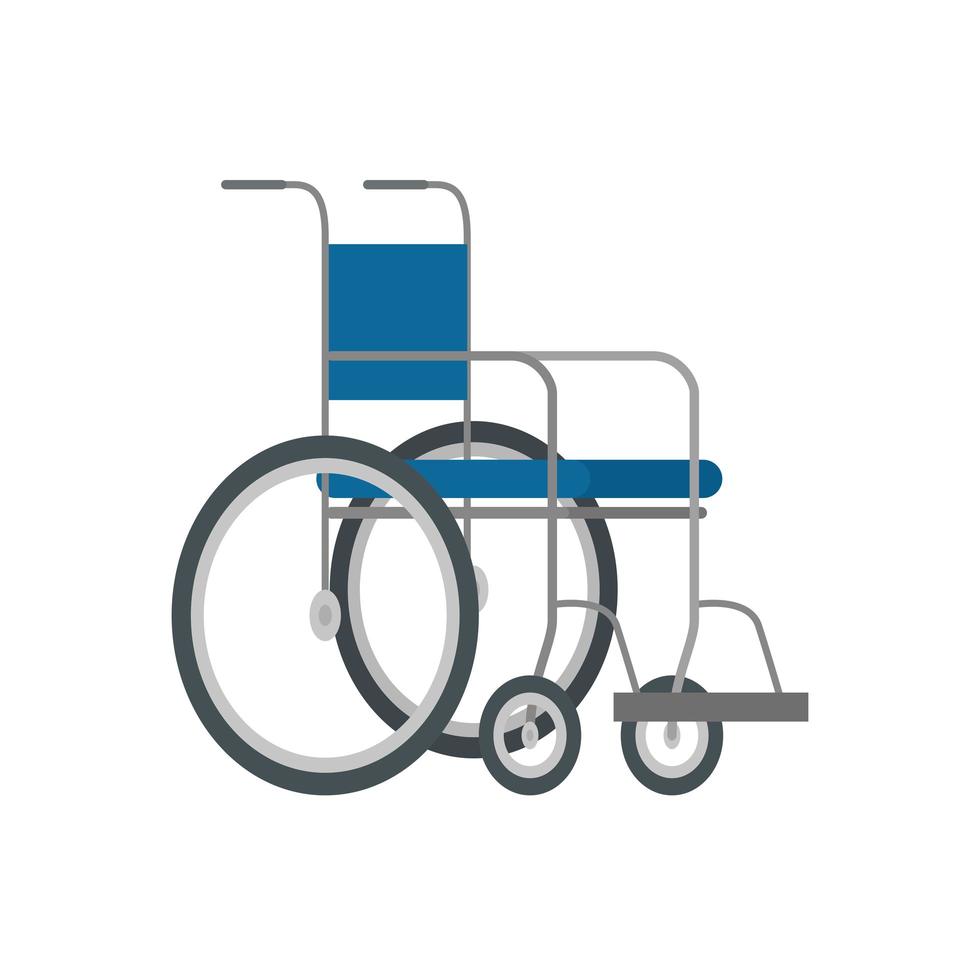 rullstol medicinsk utrustning isolerad ikon vektor