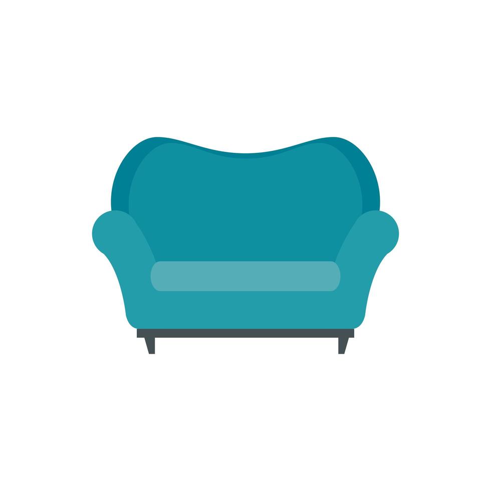 Symbol für die komfortable Sofa-Wohnzimmerausstattung vektor