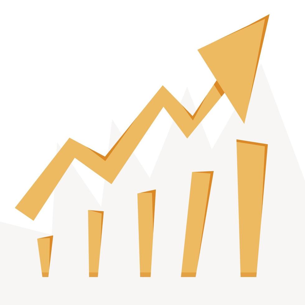 vektor diagram ikon. växa upp