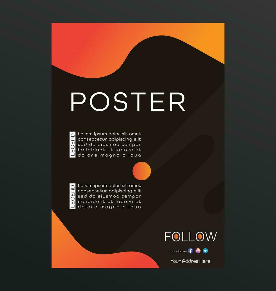 Vektor abstrakt editierbar Poster Design Vorlage