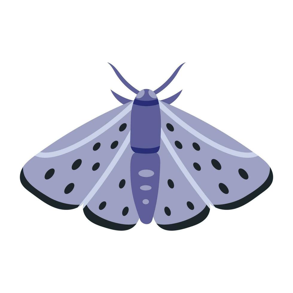 natt fjäril, insekt med vingar, tecknad serie stil. trendig modern vektor illustration isolerat på vit bakgrund, hand dragen