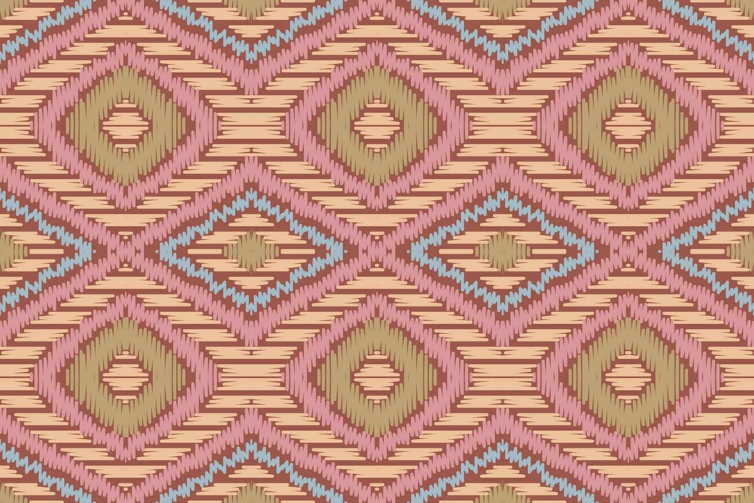 ikat damast- broderi bakgrund. ikat sparre geometrisk etnisk orientalisk mönster traditionell.aztec stil abstrakt vektor illustration.design för textur, tyg, kläder, inslagning, sarong.