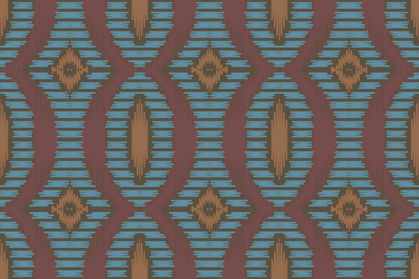 Motiv Ikat nahtlos Muster Stickerei Hintergrund. Ikat Designs geometrisch ethnisch orientalisch Muster traditionell.aztekisch Stil abstrakt Vektor Design zum Textur, Stoff, Kleidung, Verpackung, Sarong.