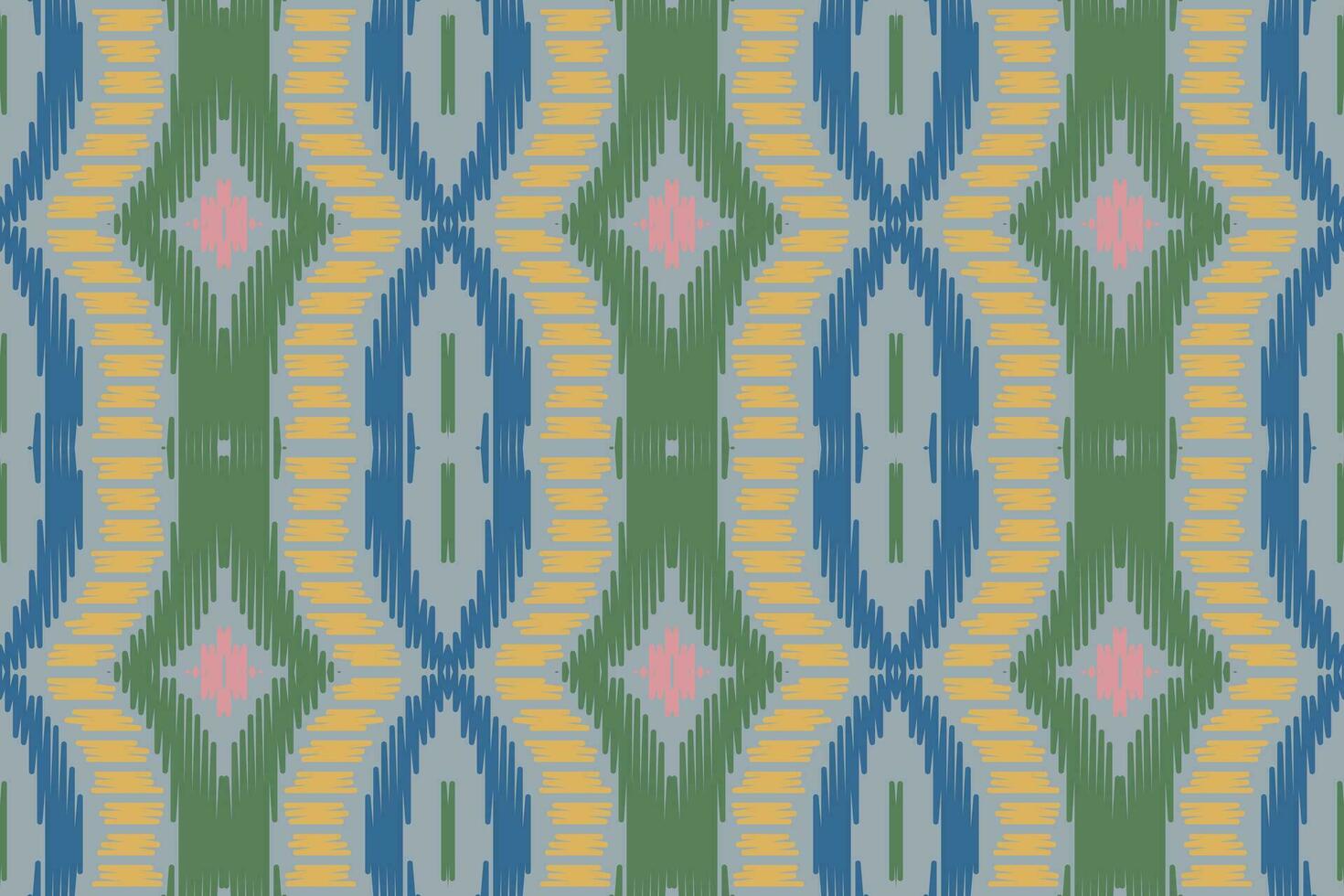 Motiv Ikat nahtlos Muster Stickerei Hintergrund. Ikat drucken geometrisch ethnisch orientalisch Muster traditionell.aztekisch Stil abstrakt Vektor Design zum Textur, Stoff, Kleidung, Verpackung, Sarong.