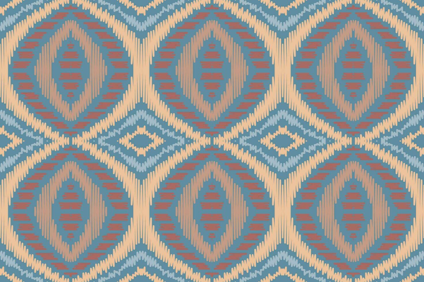 ikat damast- paisley broderi bakgrund. ikat aztec geometrisk etnisk orientalisk mönster traditionell.aztec stil abstrakt vektor illustration.design för textur, tyg, kläder, inslagning, sarong.