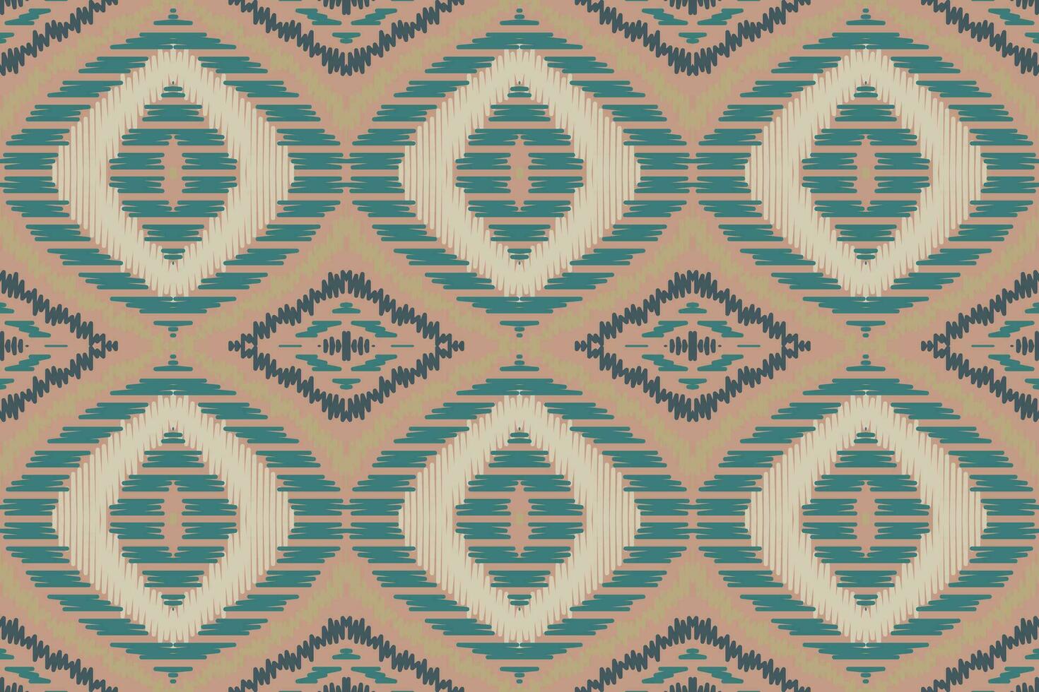 ikat damast- paisley broderi bakgrund. ikat blommor geometrisk etnisk orientalisk mönster traditionell.aztec stil abstrakt vektor illustration.design för textur, tyg, kläder, inslagning, sarong.