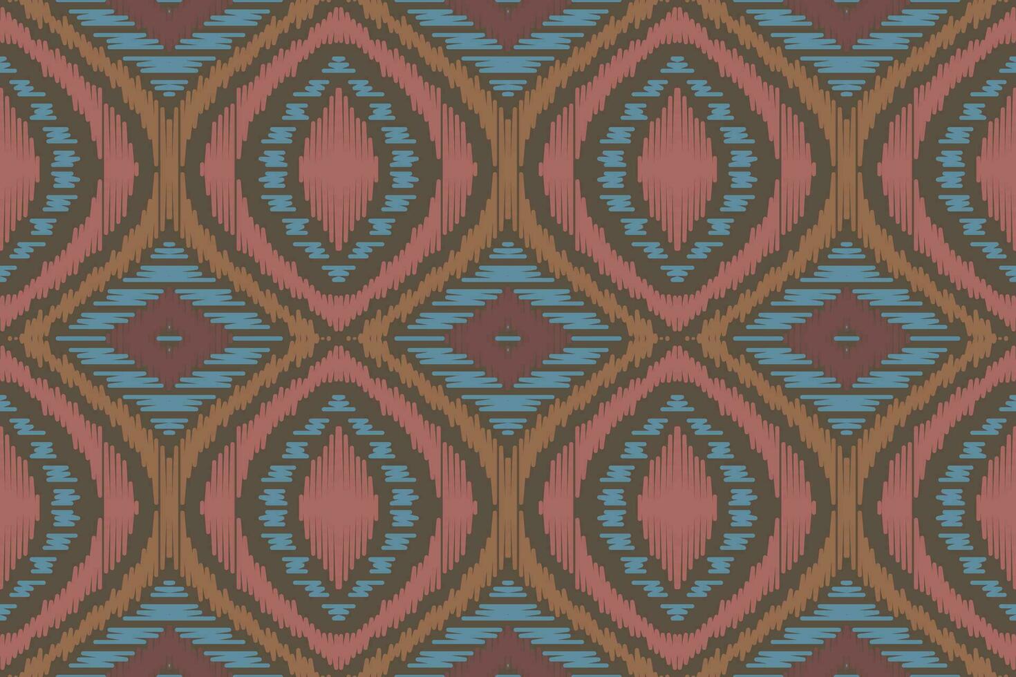 ikat damast- paisley broderi bakgrund. ikat sömlös geometrisk etnisk orientalisk mönster traditionell.aztec stil abstrakt vektor illustration.design textur, tyg, kläder, inslagning, sarong.