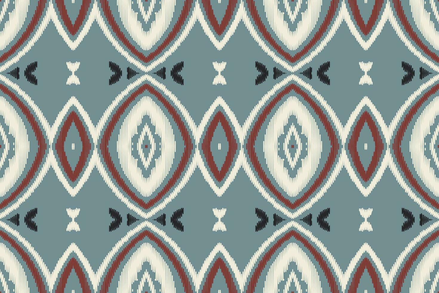 ikat damast- paisley broderi bakgrund. ikat mönster geometrisk etnisk orientalisk mönster traditionell.aztec stil abstrakt vektor illustration.design för textur, tyg, kläder, inslagning, sarong.