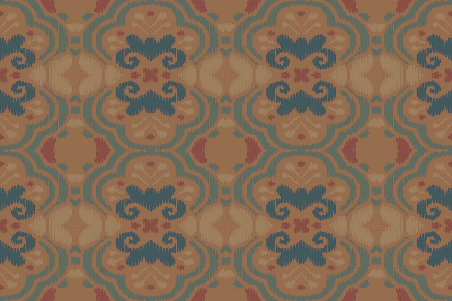 Ikat Damast Paisley Stickerei Hintergrund. Ikat druckt geometrisch ethnisch orientalisch Muster traditionell. Ikat aztekisch Stil abstrakt Design zum drucken Textur, Stoff, Saree, Sari, Teppich. vektor