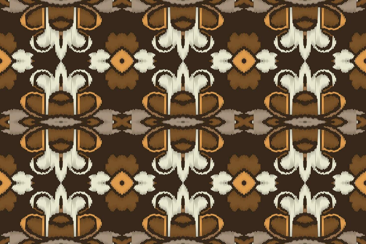 ikat damast- paisley broderi bakgrund. ikat blommig geometrisk etnisk orientalisk mönster traditionell.aztec stil abstrakt vektor illustration.design för textur, tyg, kläder, inslagning, sarong.