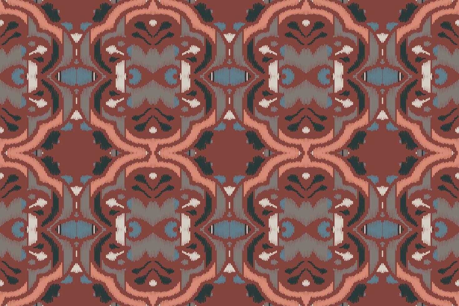 Ikat Damast Paisley Stickerei Hintergrund. Ikat Muster geometrisch ethnisch orientalisch Muster traditionell.aztekisch Stil abstrakt Vektor illustration.design zum Textur, Stoff, Kleidung, Verpackung, Sarong.