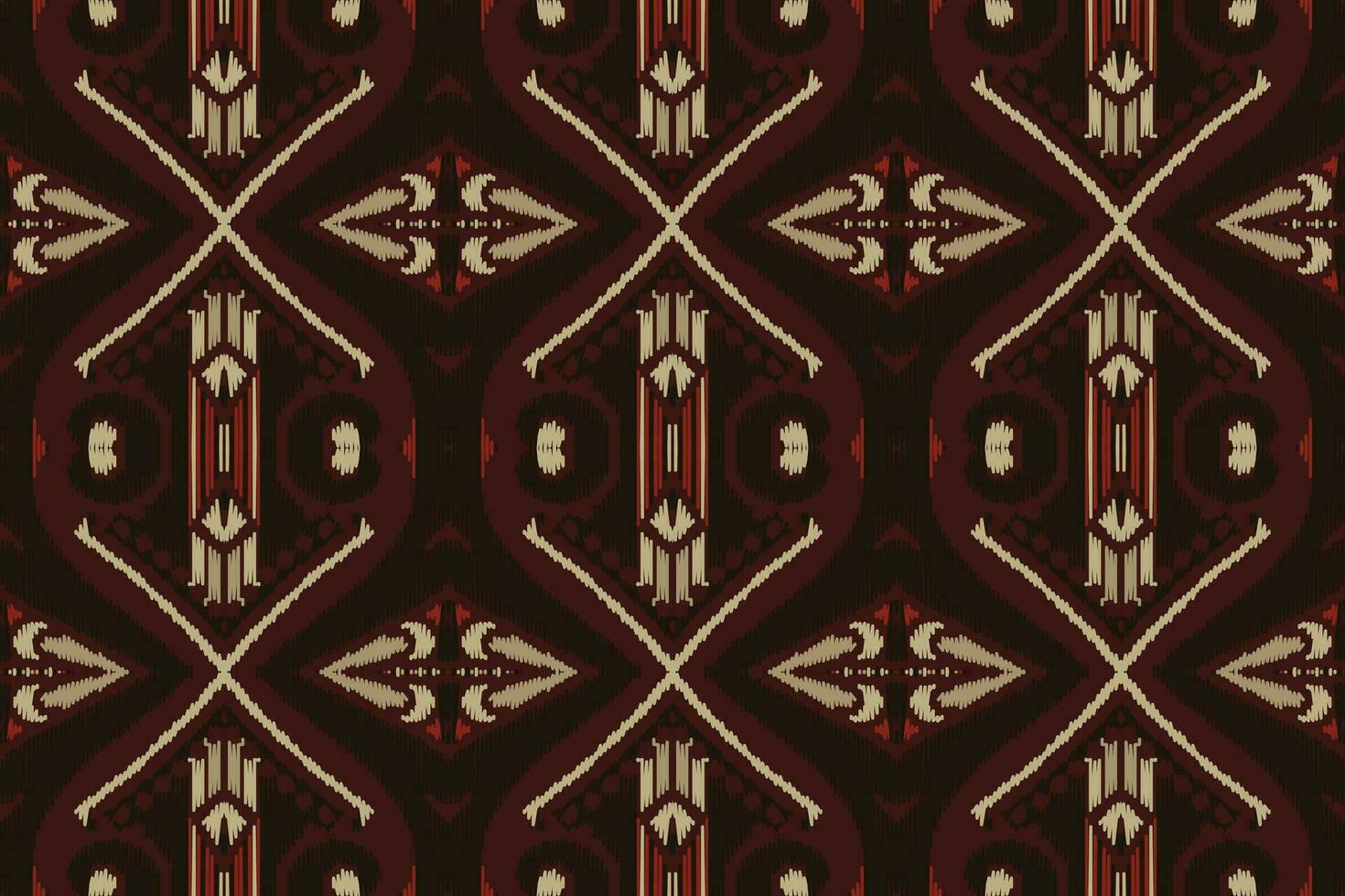 ikat damast- paisley broderi bakgrund. ikat Ränder geometrisk etnisk orientalisk mönster traditionell.aztec stil abstrakt vektor illustration.design för textur, tyg, kläder, inslagning, sarong.