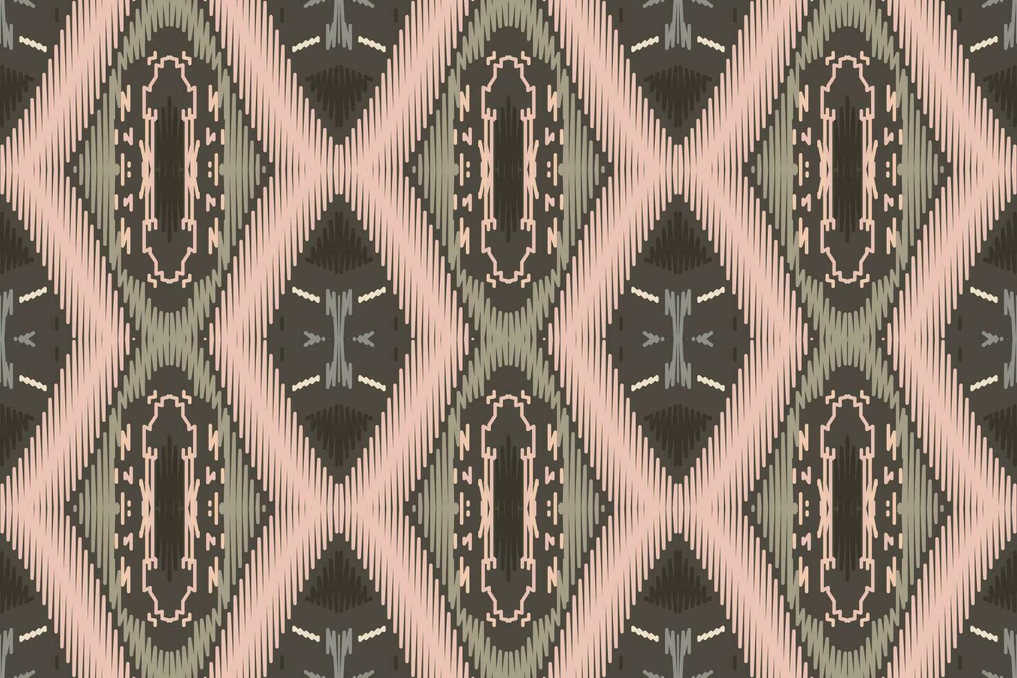ikat damast- broderi bakgrund. ikat skriva ut geometrisk etnisk orientalisk mönster traditionell.aztec stil abstrakt vektor illustration.design för textur, tyg, kläder, inslagning, sarong.