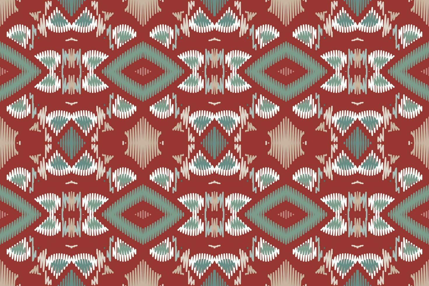 Ikat nahtlos Muster Stickerei Hintergrund. Ikat Diamant geometrisch ethnisch orientalisch Muster traditionell.aztekisch Stil abstrakt Vektor Design zum Textur, Stoff, Kleidung, Verpackung, Sarong.