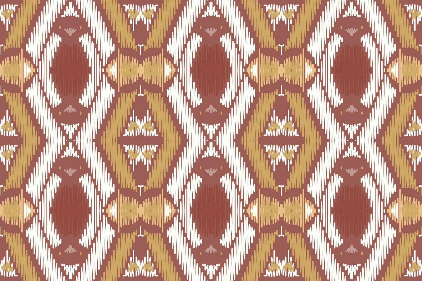 ikat damast- paisley broderi bakgrund. ikat ram geometrisk etnisk orientalisk mönster traditionell.aztec stil abstrakt vektor illustration.design för textur, tyg, kläder, inslagning, sarong.