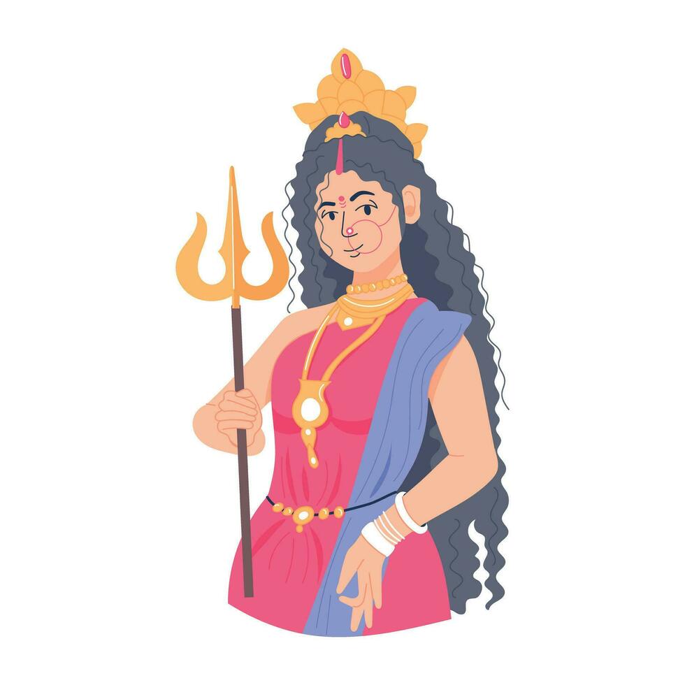 trendig indisk gudinna vektor
