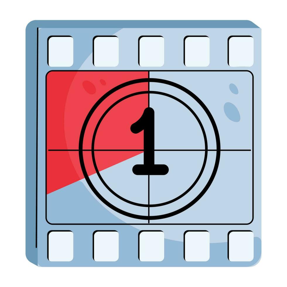 trendiger Film-Countdown vektor