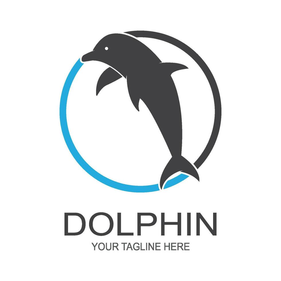 Delfin Logo Symbol Vektor