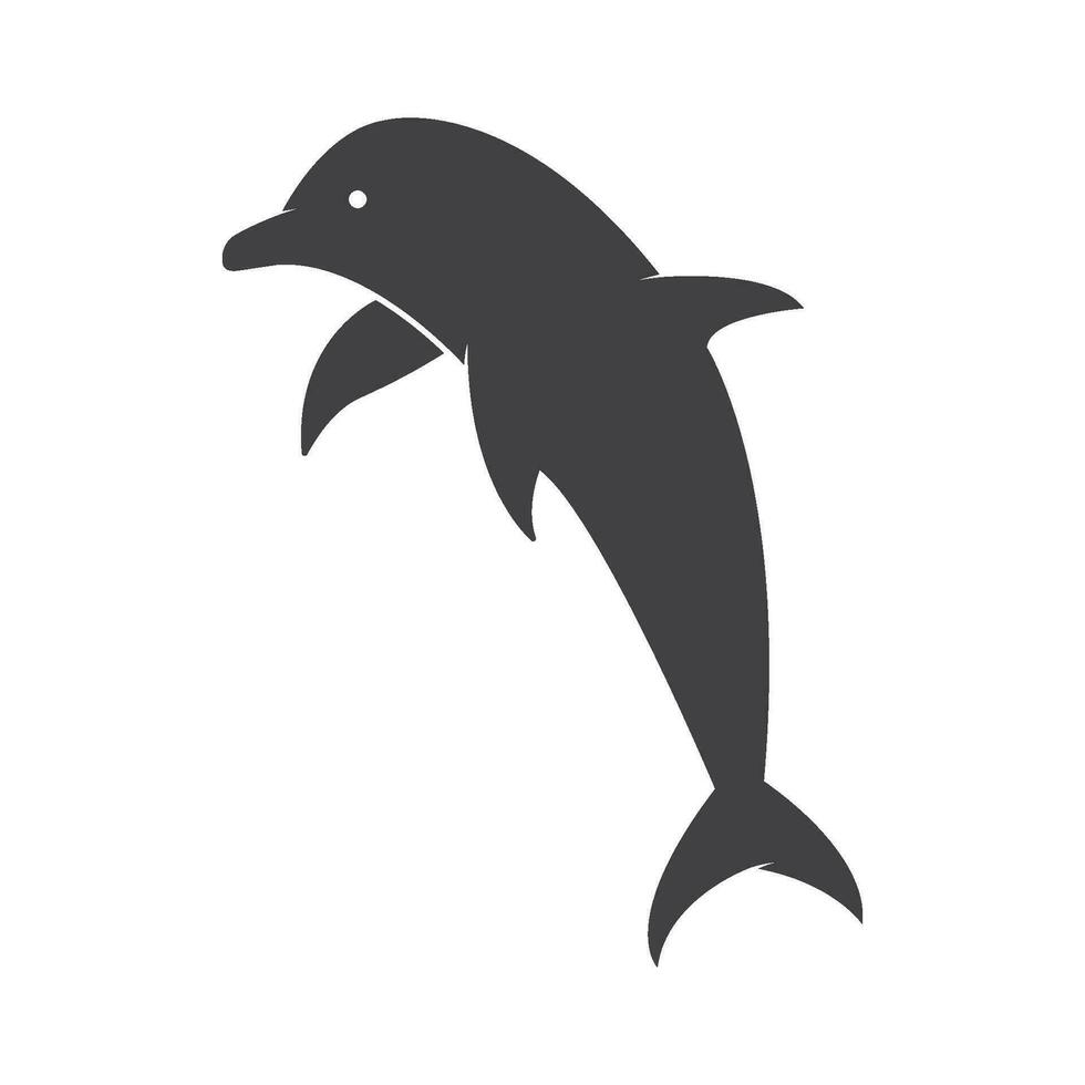 delfin logotyp ikon vektor