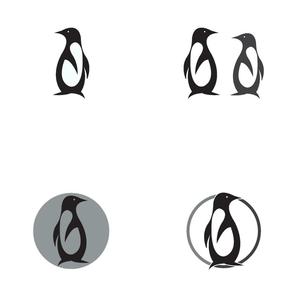 pingvin logotyp mall vektor ikon