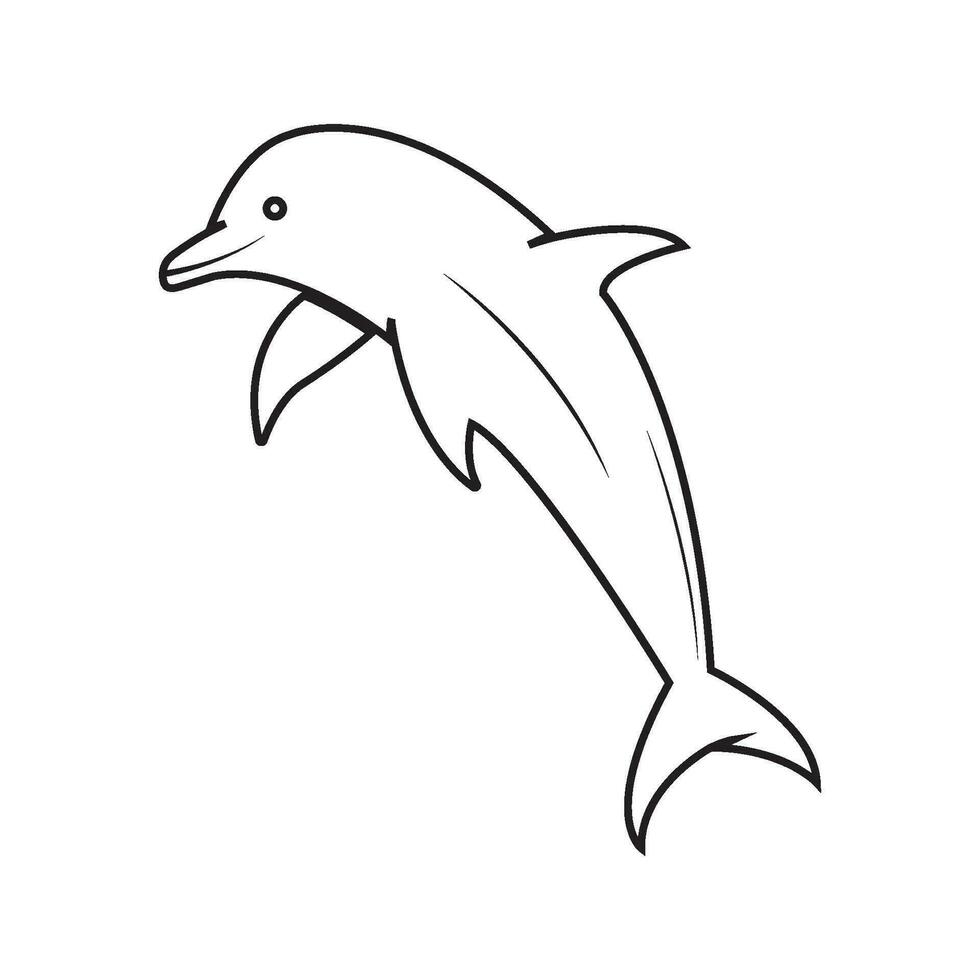 delfin logotyp ikon vektor