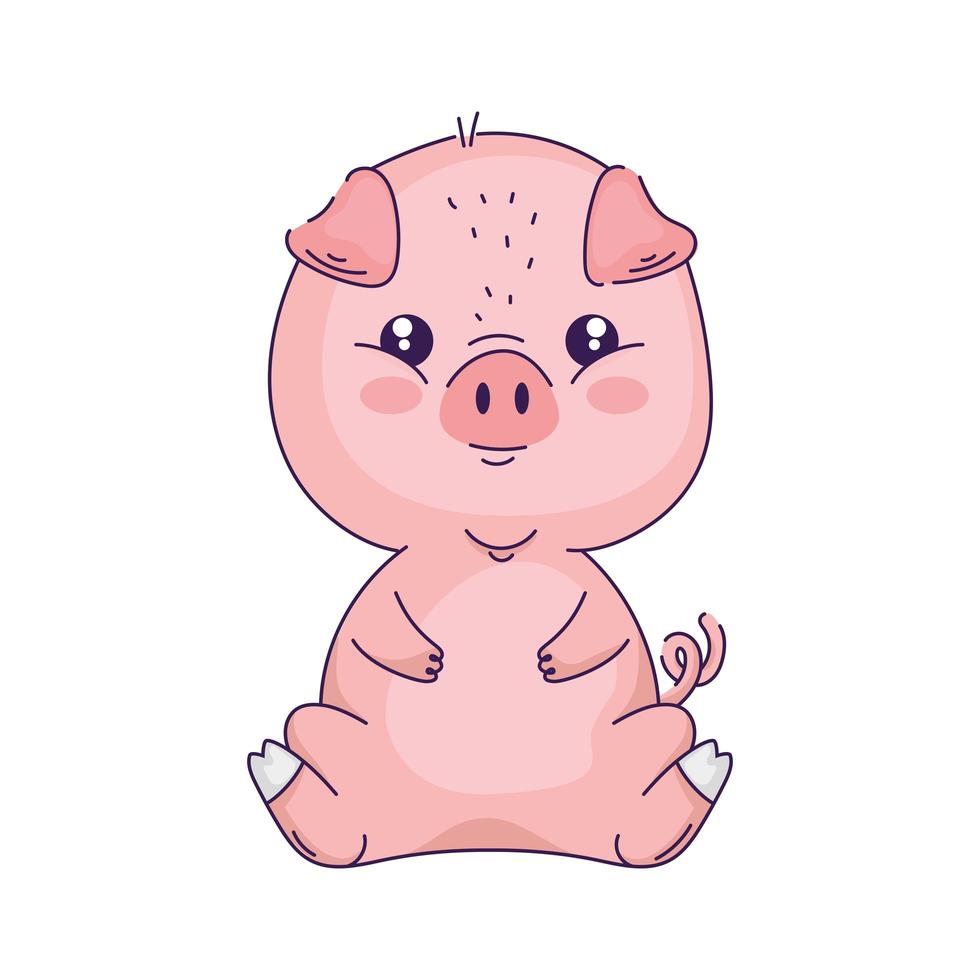 Schwein süßes Tier vektor