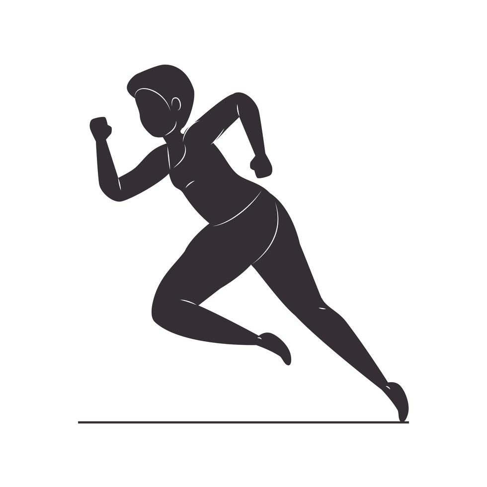Fitness-Läufer Silhouette vektor
