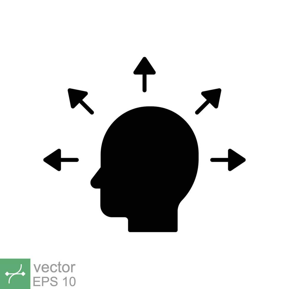 personlig utveckling ikon. enkel fast stil. strategi förvaltning, huvudstad, mänsklig, ledarskap begrepp. glyf vektor illustration isolerat på vit bakgrund. eps 10.