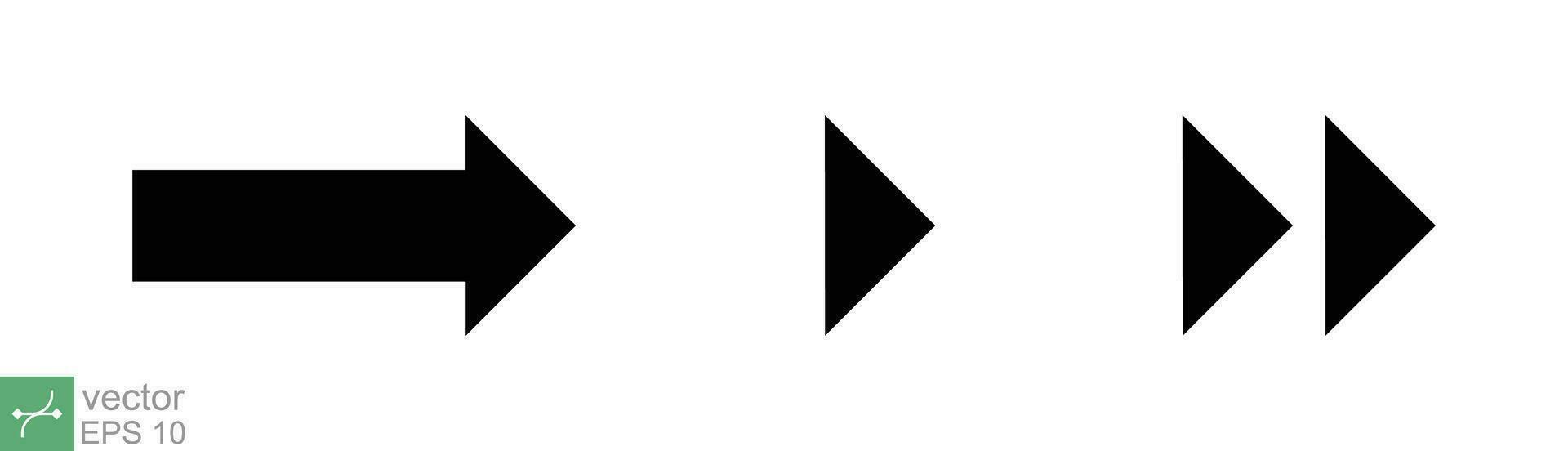 pil vektor ikon samling. höger, vänster, upp, ner, annorlunda svart riktning tecken element. vektor illustration isolerat på vit bakgrund. eps 10.