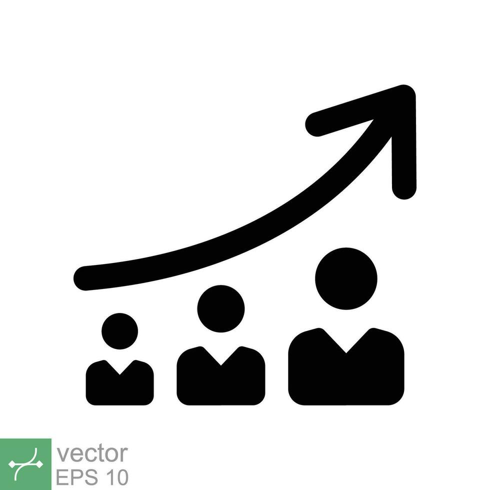 persönlich Entwicklung Symbol. einfach solide Stil. Strategie Management, Hauptstadt, menschlich, Führung Konzept. Glyphe Vektor Illustration isoliert auf Weiß Hintergrund. eps 10.