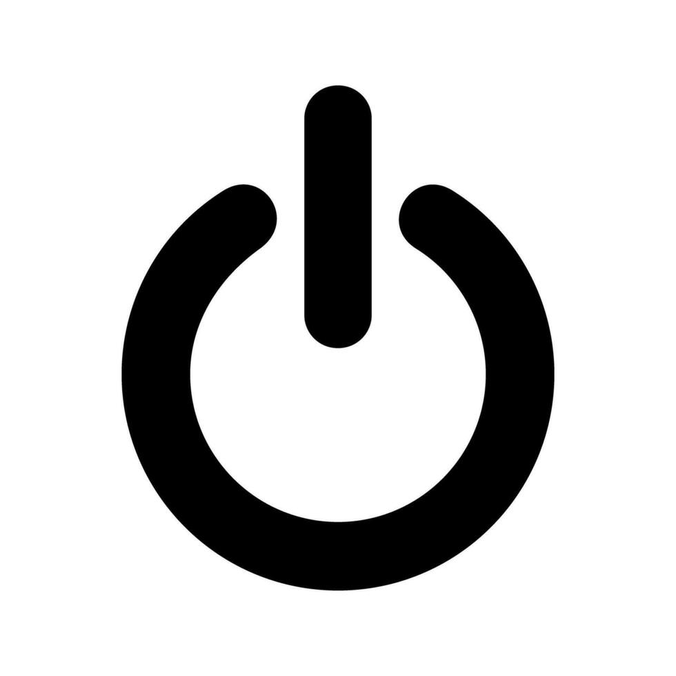 Leistung auf aus Schalter Symbol auf Weiß Hintergrund. vektor