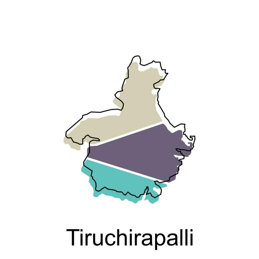 Karte von Tiruchirapalli bunt geometrisch modern Umriss, hoch detailliert Vektor Illustration Vektor Design Vorlage, geeignet zum Ihre Unternehmen