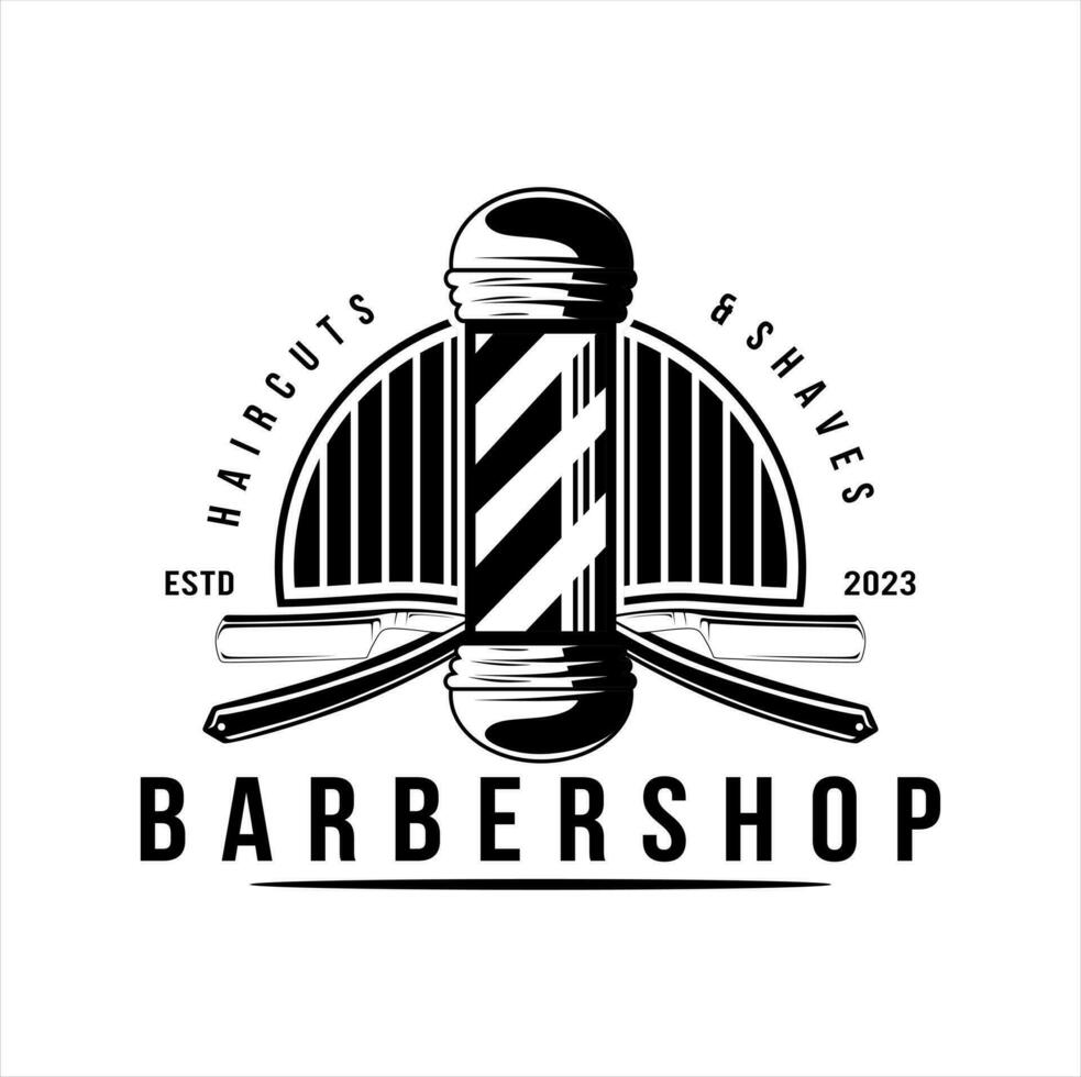 Friseur Logo Vektor Design. Friseur Illustration Logo einfach.