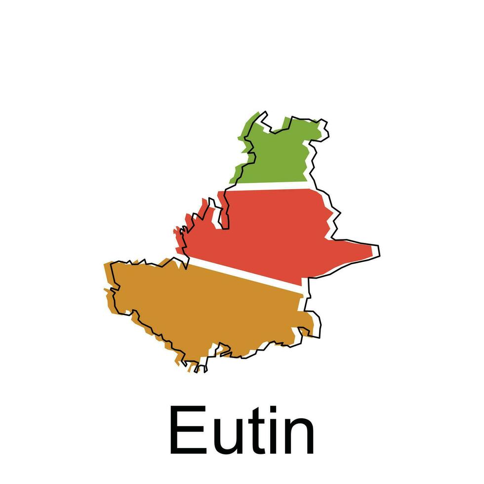 Eutin Stadt von Deutsche Karte Vektor Illustration, Vektor Vorlage mit Gliederung Grafik skizzieren Stil isoliert auf Weiß Hintergrund