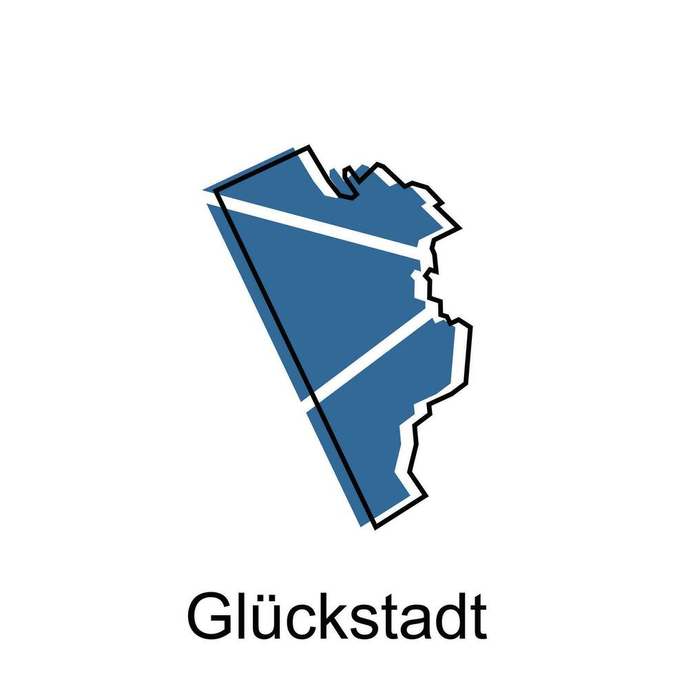 Karte von Glückstadt modern Umriss, hoch detailliert Vektor Illustration Design Vorlage, geeignet zum Ihre Unternehmen