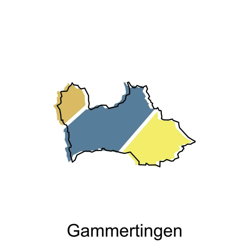 gammertingen Stadt von Deutschland Karte Vektor Illustration, Vektor Vorlage mit Gliederung Grafik skizzieren Stil isoliert auf Weiß Hintergrund