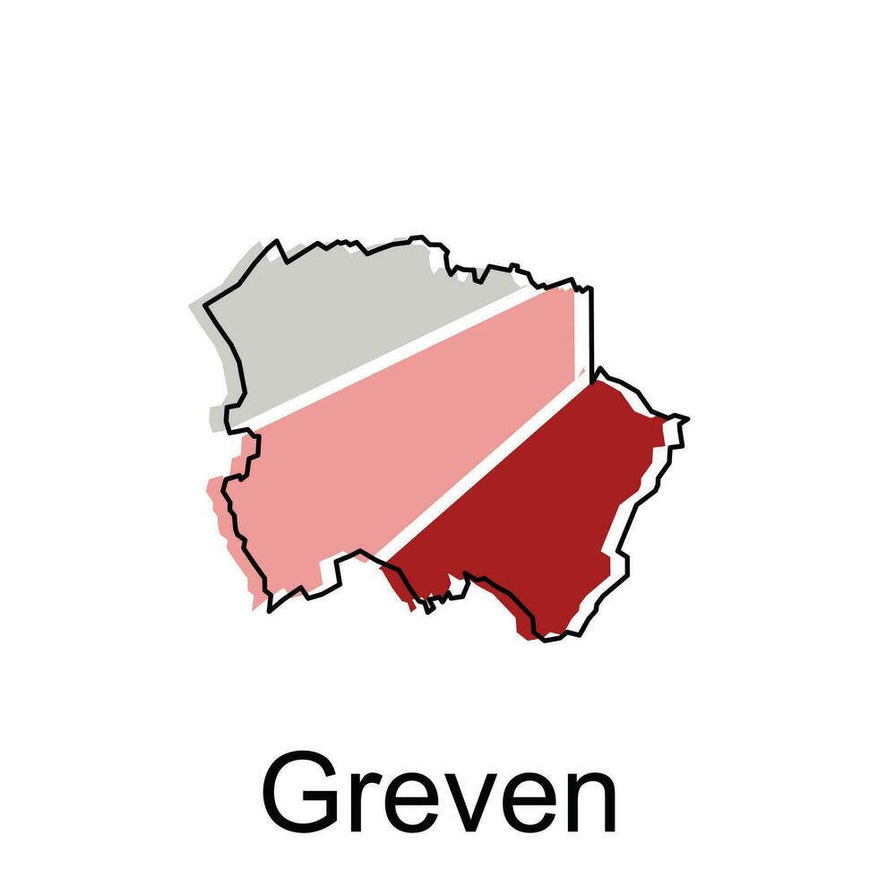 Karte von Greven modern Umriss, hoch detailliert Vektor Illustration Design Vorlage, geeignet zum Ihre Unternehmen
