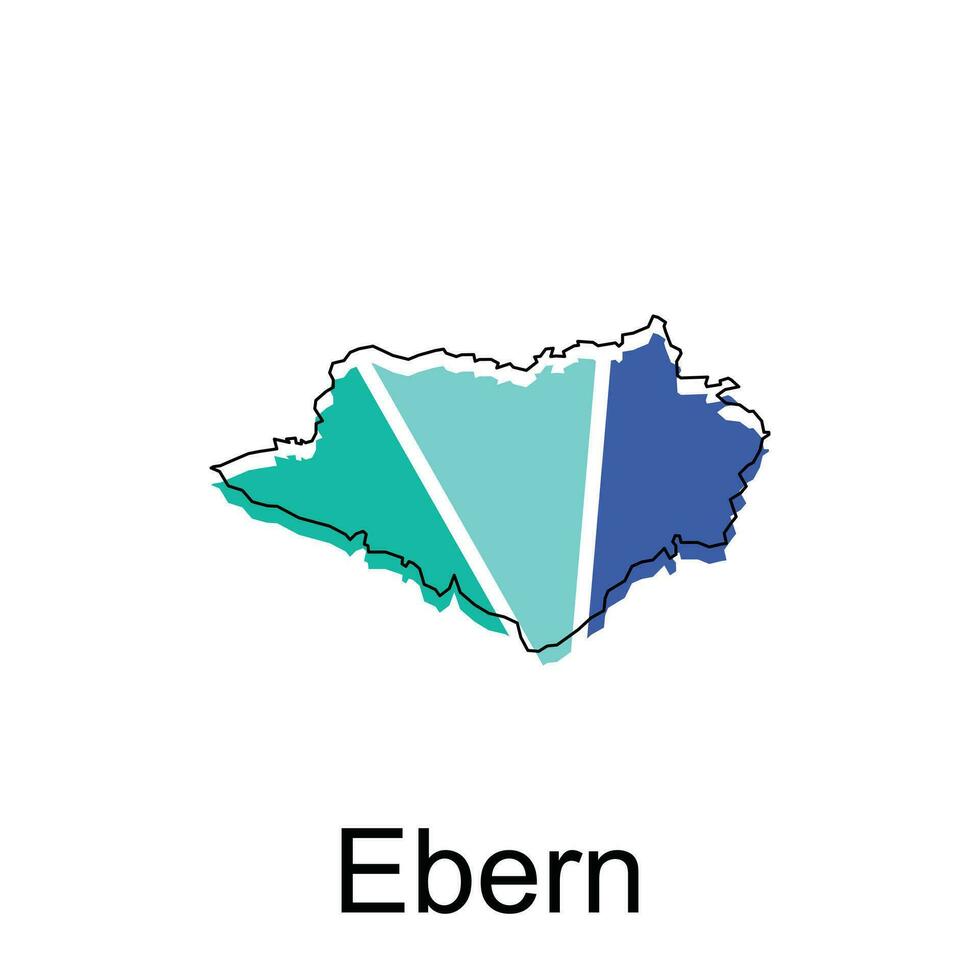 ebern Karta. vektor Karta av de tysk Land. gränser av för din infografik. vektor illustration design mall