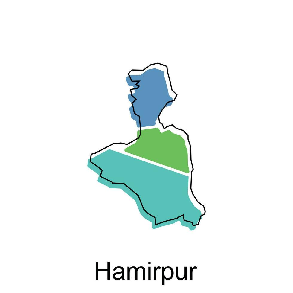 Karte von Hamirpur modern Umriss, hoch detailliert Vektor Illustration Design Vorlage, geeignet zum Ihre Unternehmen