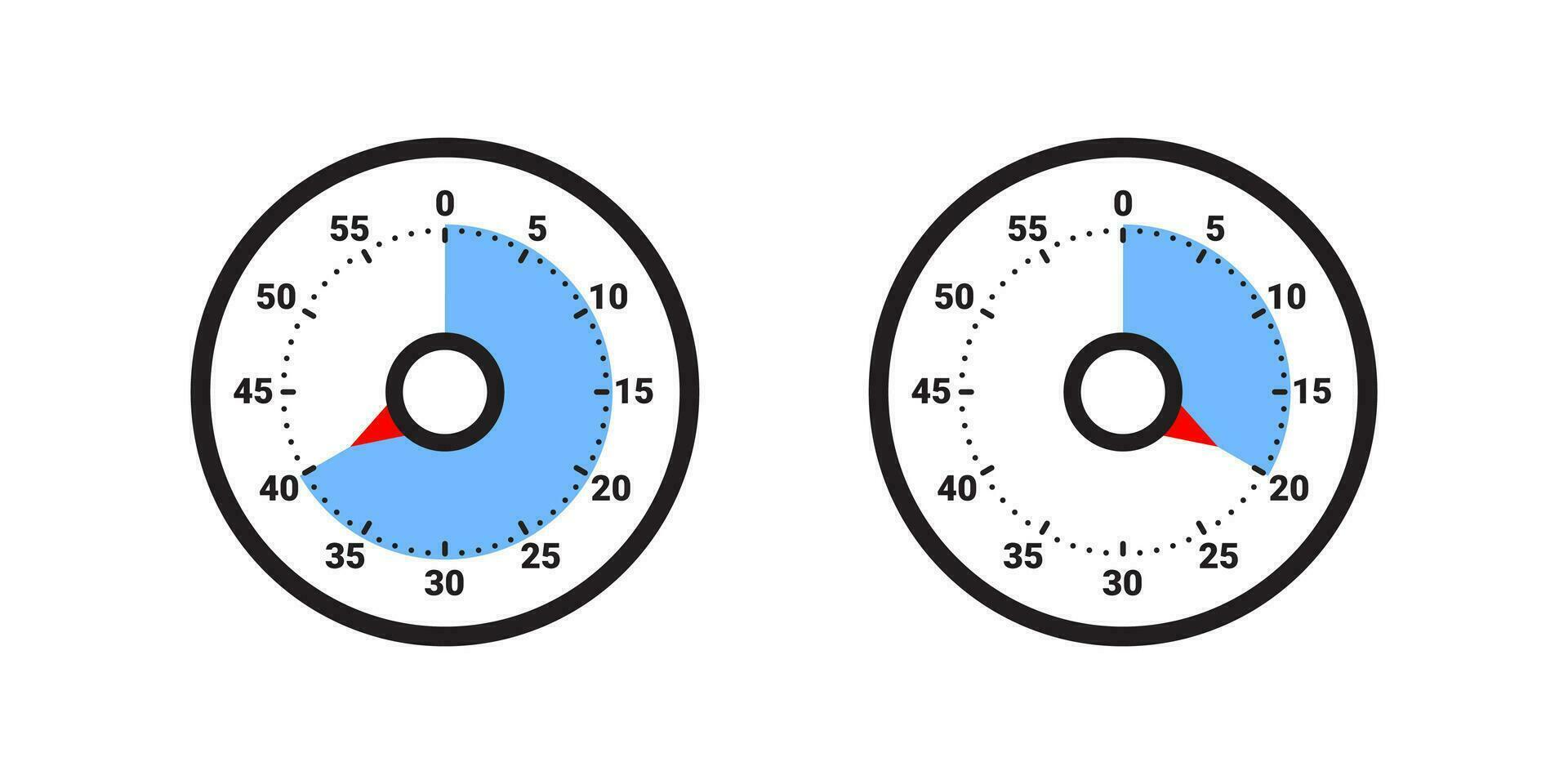 runden Timer zum Kochen. kosmetisch oder chemisch Anwendung Zeit. Vektor skalierbar Grafik