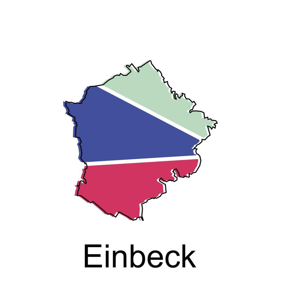 einbeck Karta. vektor Karta av de tysk Land. gränser av för din infografik. vektor illustration design mall