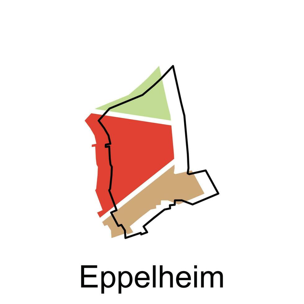Vektor Karte von Eppelheim modern Umriss, hoch detailliert Vektor Illustration Design Vorlage