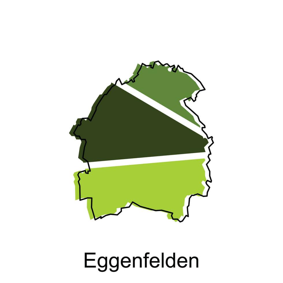 eggenfelden Karta. vektor Karta av de tysk Land. gränser av för din infografik. vektor illustration design mall